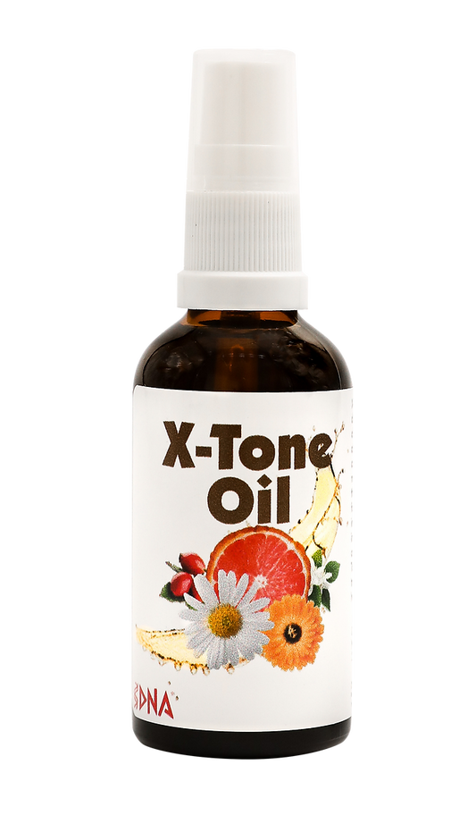 X-Tone Oil helps restore skin health and reduce the appearance of damaged skin