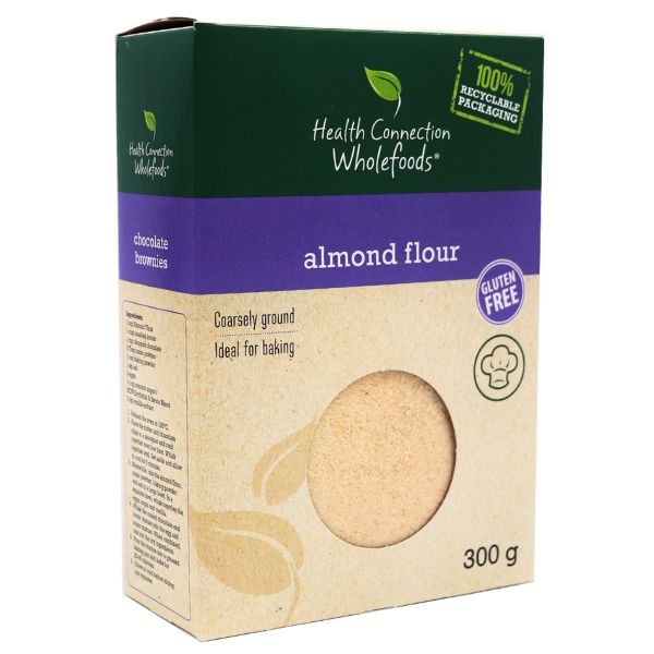 Health Connection Almond Flour in a 400g package, showcasing finely ground almond flour, perfect for gluten-free and low-carb baking.