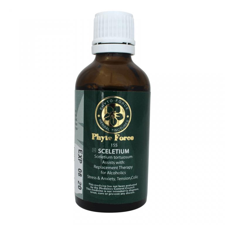 Phyto-Force Sceletium 500ml amber bottle with white cap