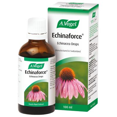 Echinaforce® herbal remedy strengthens immune system, prevents colds and flu, treats respiratory infections, safe for daily use and during pregnancy.