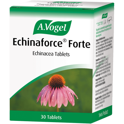Echinaforce® Forte Echinacea Tablets, high-strength relief for colds, flu, and respiratory infections.