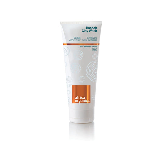 Baobab Claywash, featuring sustainably harvested Baobab fruit extract for nourished, hydrated skin