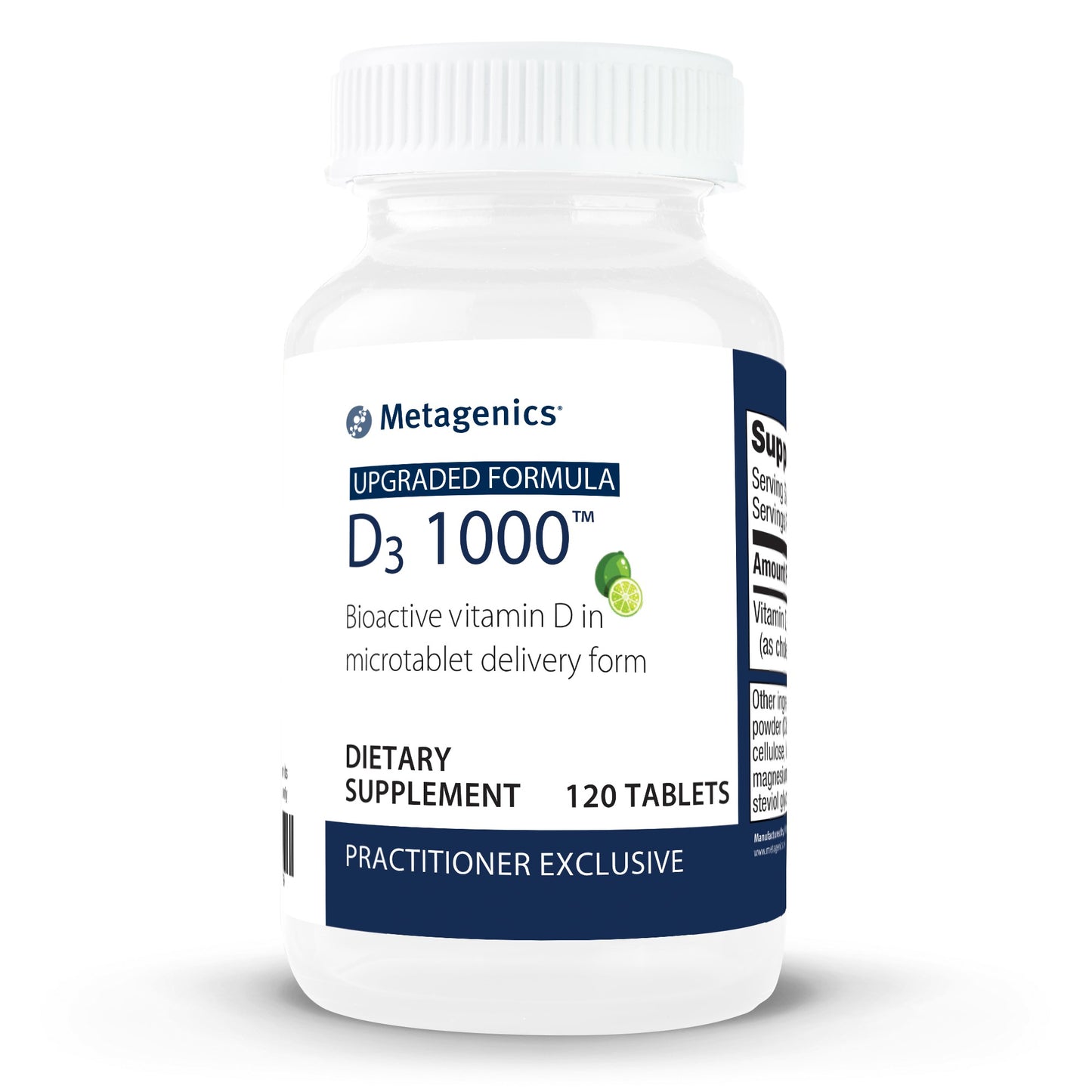 D3 1000™ - Potent vitamin D3 tablets for bone health, immune support, and muscle function, with refreshing lime flavor.