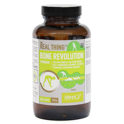 Dietary supplement bottle with amber liquid and black cap; green nutrition label graphics.