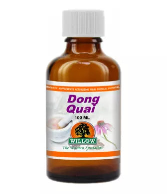 100 mL Dong Quai extract bottle with screw cap, amber glass