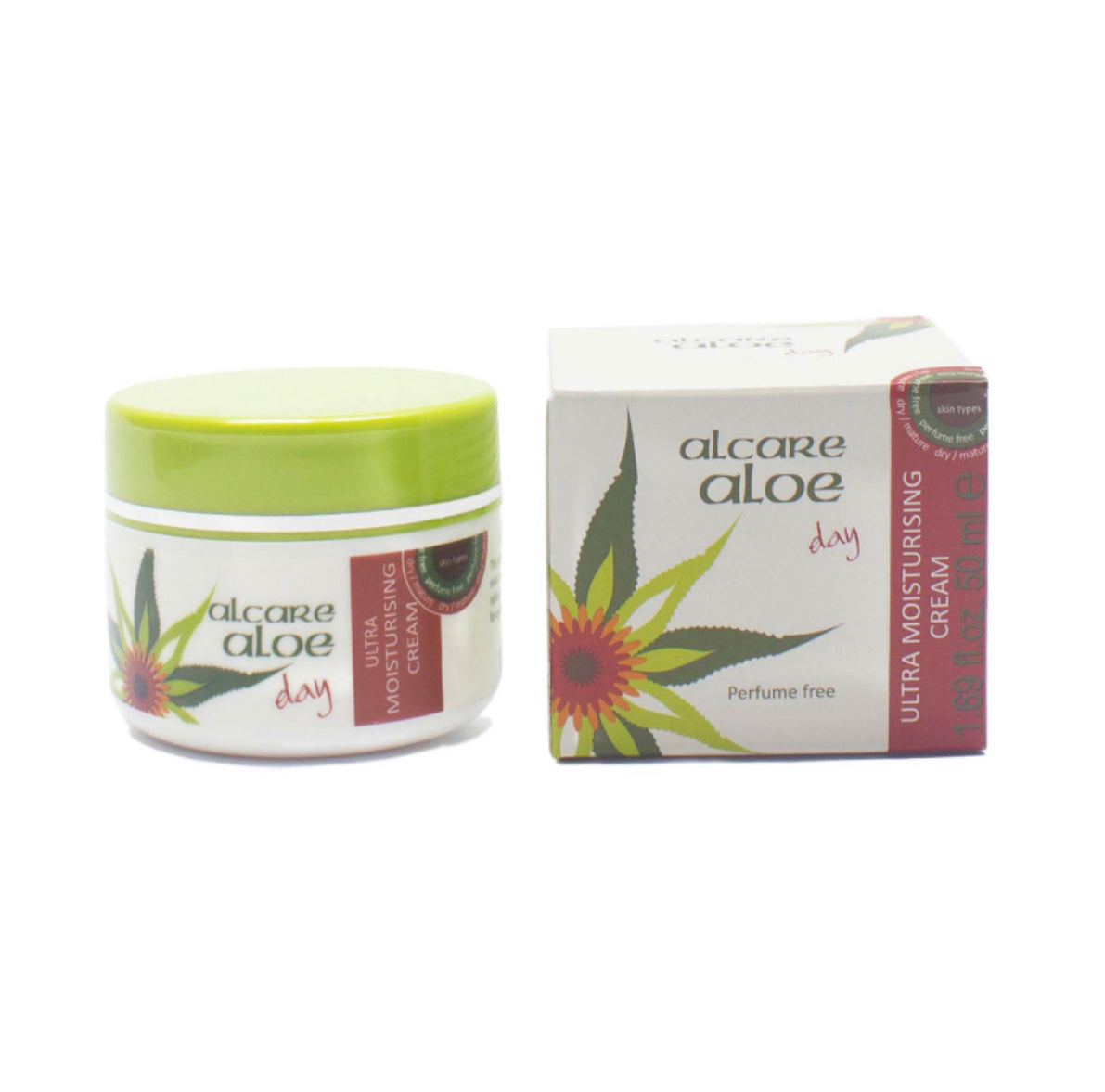 Moisturising Day Cream - Hydrating formula for normal skin types. Non-greasy. Ideal with Alcare Aloe Skin Toner for balanced pH.